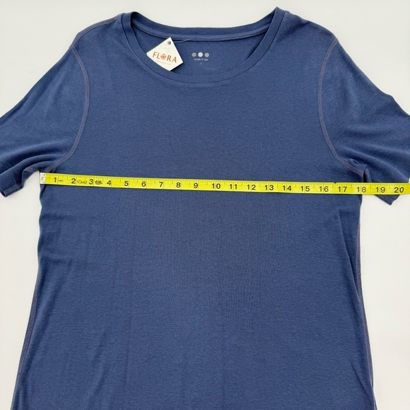 NWT Three Dots Women’s Crew-Neck Short Sleeve Tee Partly Cloudy Blue Large - Picture 6 of 11